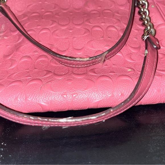 Coach Floral Embossed Pink Tote - Picture 2 of 8